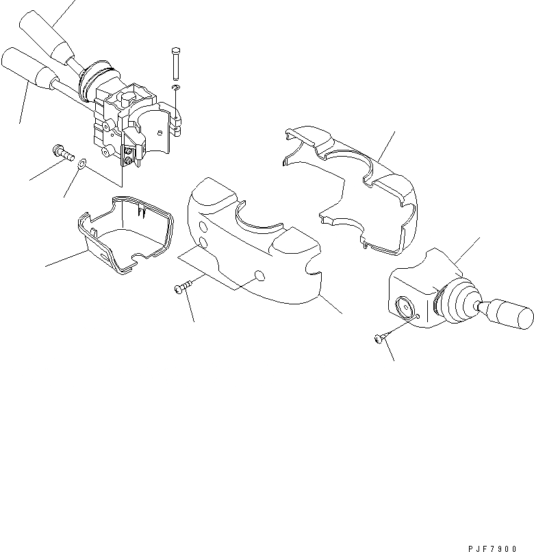 Схема запчастей Komatsu FD150E-7 - ЭЛЕКТРИКА (COMBINATION ПЕРЕКЛЮЧАТЕЛЬ¤ ПРАВ.) ЭЛЕКТРИКА