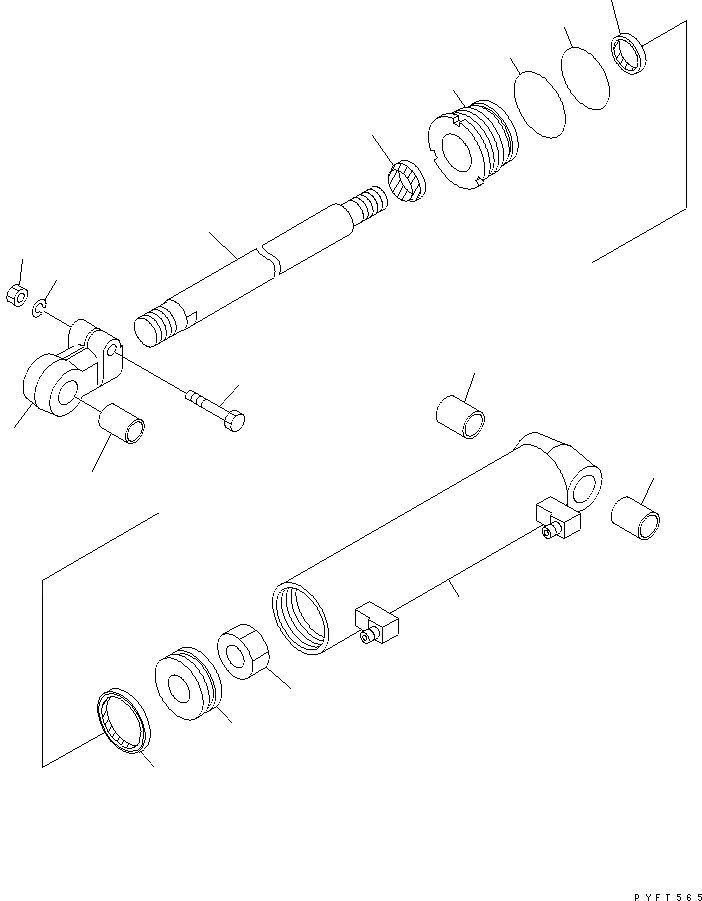 Схема запчастей Komatsu FD150E-7-OP - БОКОВ. СДВИГER (С ГИДРАВЛ ВИЛЫ ПОЗИЦИОНЕР) (SHIFT ЦИЛИНДР ВНУТР. ЧАСТИ) РАБОЧЕЕ ОБОРУДОВАНИЕ