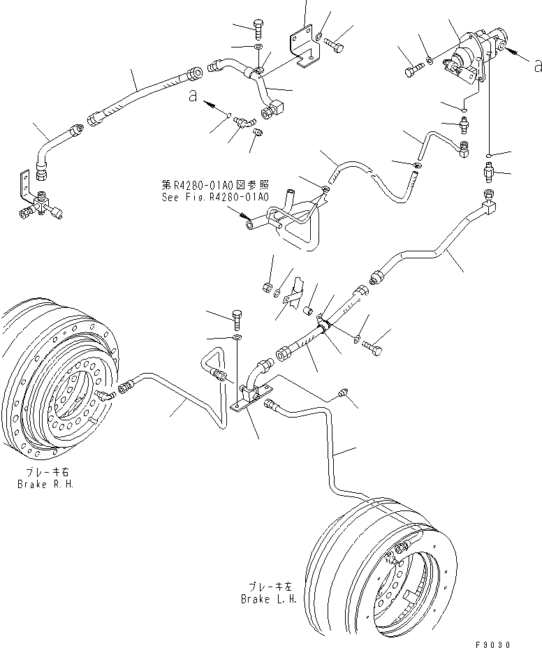 Схема запчастей Komatsu FD150E-8 - ТОРМОЗНАЯ ГИДРОЛИНИЯ (/) (WET ТОРМОЗ.) ТОРМОЗ. СИСТЕМА