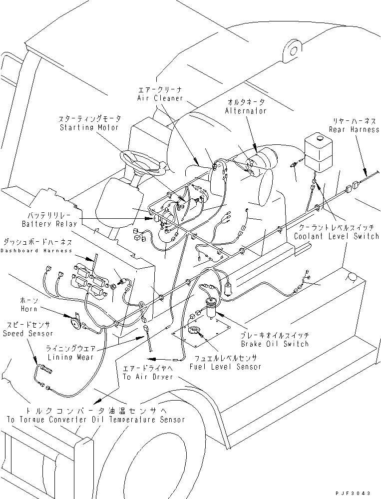 Схема запчастей Komatsu FD160E-6-DM - ЭЛЕКТРИКА (Э/ПРОВОДКА ДВИГАТЕЛЯ) (EC-СПЕЦ-Я.)(№-8) ЭЛЕКТРИКА