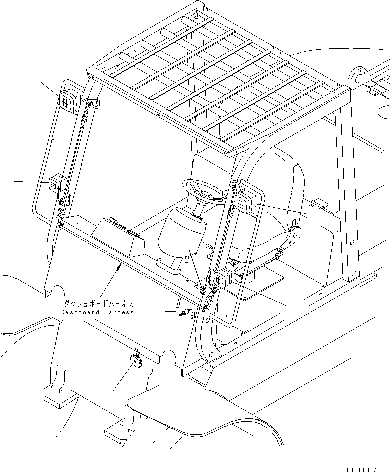 Схема запчастей Komatsu FD160E-6 - ЭЛЕКТРИКА (ПЕРЕДН.) КАТАЛОГИ ЗЧ