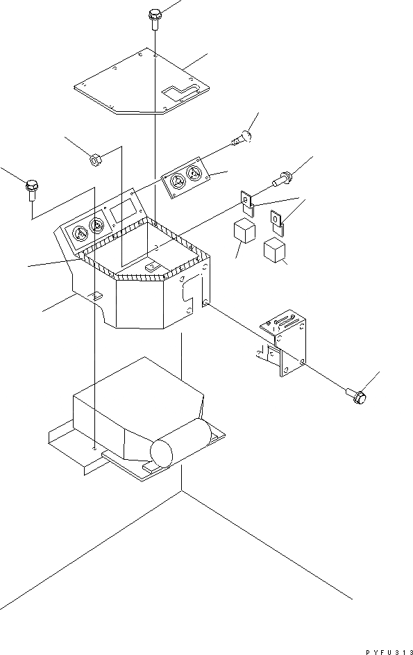 Схема запчастей Komatsu FD160E-7 - СТАЛЬНАЯ КАБИНАIN ВНУТР. ЧАСТИ (COVER) (С КОНДИЦИОНЕРОМ) ЧАСТИ КОРПУСА И КАБИНА ОПЕРАТОРА