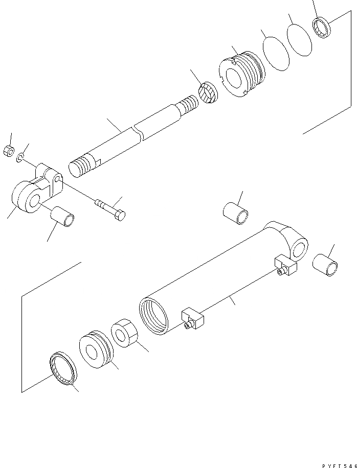 Схема запчастей Komatsu FD160E-7-OP - БОКОВ. СДВИГER (ЦИЛИНДР ВНУТР. ЧАСТИ) (/) РАБОЧЕЕ ОБОРУДОВАНИЕ