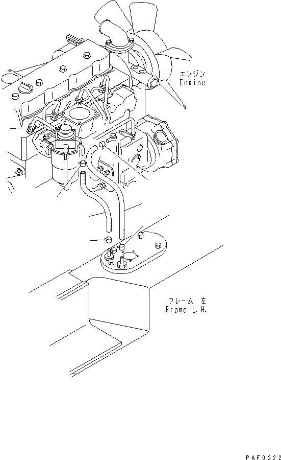 Схема запчастей Komatsu FD18-17 - ТОПЛИВН. ШЛАНГИ КАТАЛОГИ ЗЧ