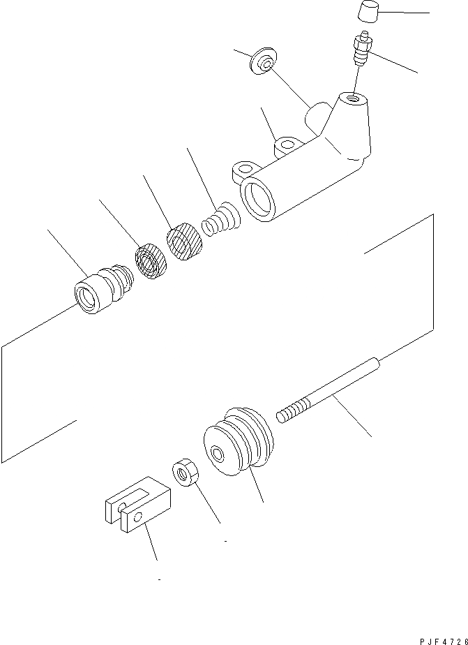 Схема запчастей Komatsu FD18-17-EC - МУФТА RELEASE ЦИЛИНДР СИЛОВАЯ ПЕРЕДАЧА И ПЕРЕДНИЙ МОСТ