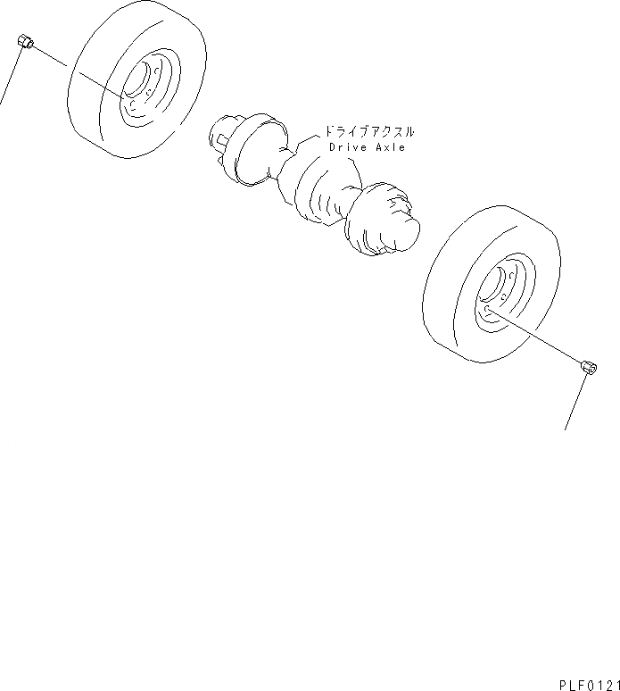 Схема запчастей Komatsu FD18-17-EC - ПЕРЕДН. КОЛЕСА ВТУЛКА ГАЙКА ПЕРЕДН. И ЗАДН. КОЛЕСА