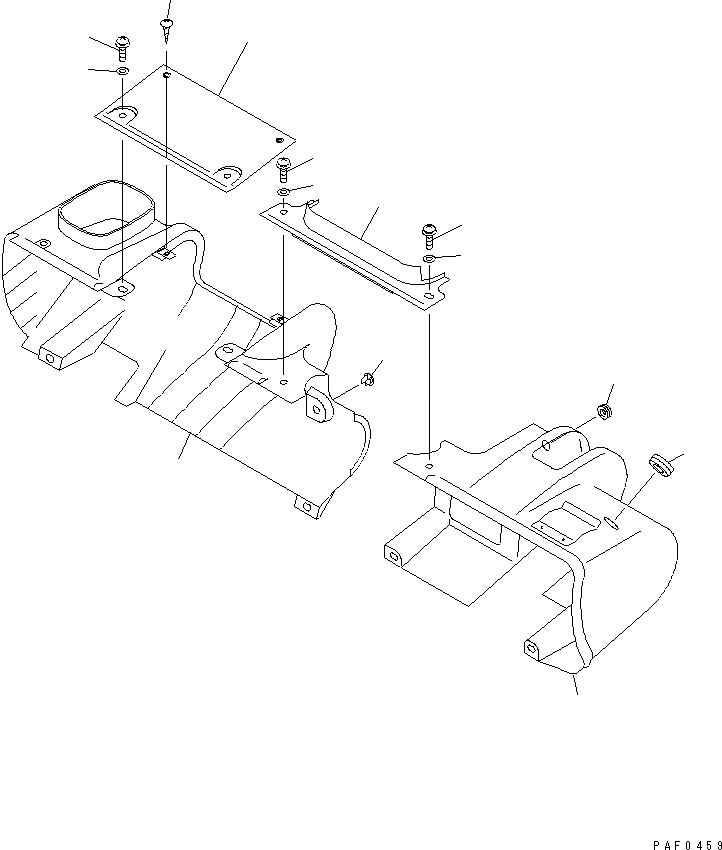 Схема запчастей Komatsu FD18-17-EC - ПРИБОРНАЯ ПАНЕЛЬ (ДЛЯ 4-Х СЕКЦИОНН. ИЛИ 5-СЕКЦИОНН. УПРАВЛЯЮЩ. КЛАПАН) ЧАСТИ КОРПУСА И КАБИНА ОПЕРАТОРА