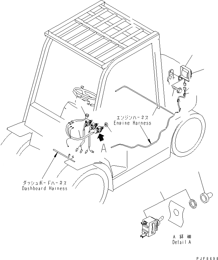 Схема запчастей Komatsu FD200-6 - ЭЛЕКТРИКА (BACK ASSIST ОСВЕЩЕНИЕ) ЭЛЕКТРИКА