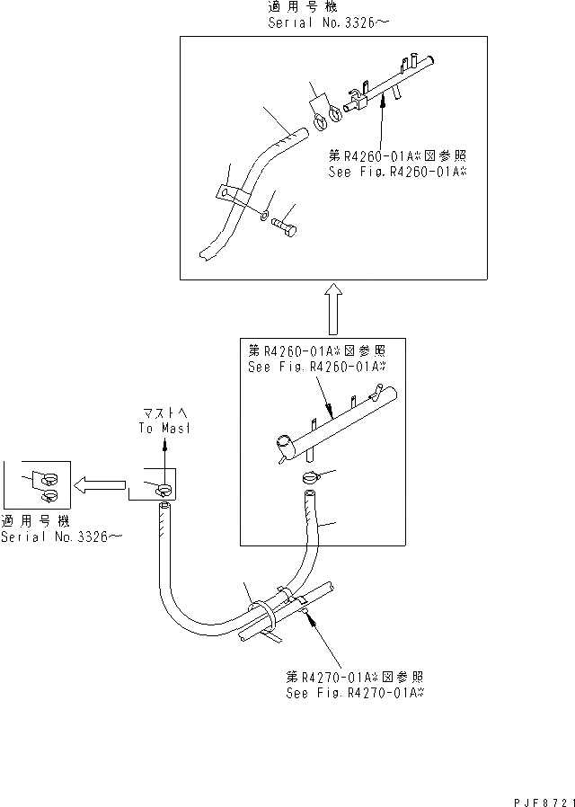 Схема запчастей Komatsu FD200-6 - ГИДРОЛИНИЯ (ГИДР. БАК. TO ГИДРОЦИЛИНДР ПОДЪЕМА) ГИДРАВЛИКА