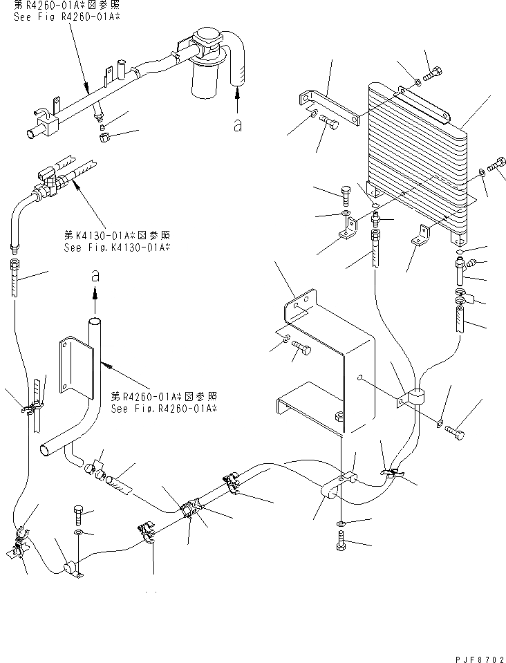 Схема запчастей Komatsu FD200-6 - МАСЛООХЛАДИТЕЛЬ(№9-) ГИДРАВЛИКА
