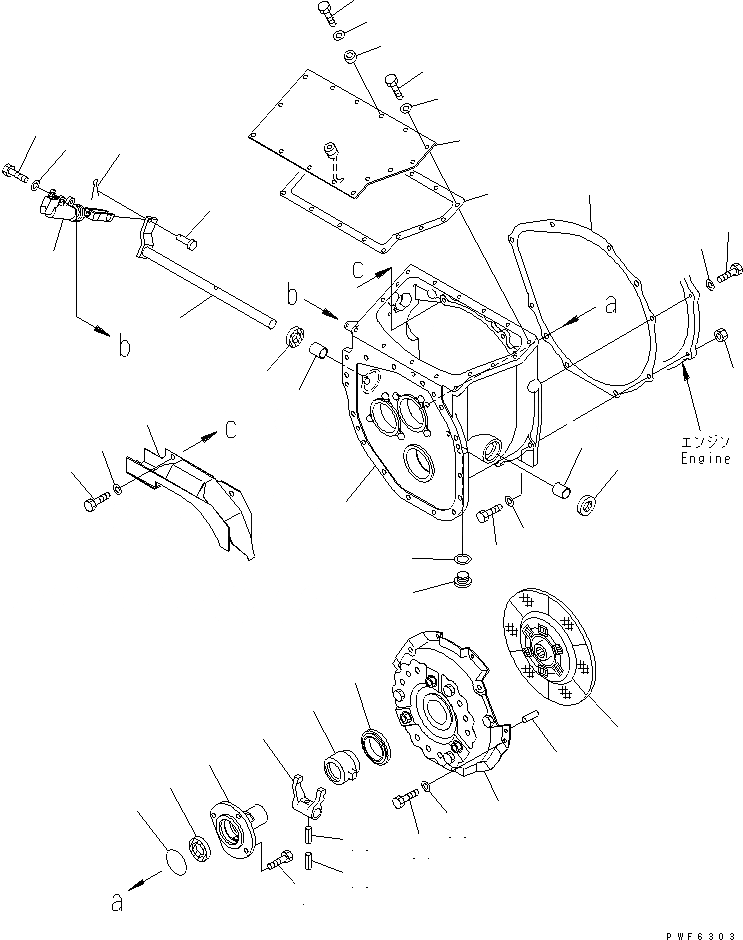 Схема запчастей Komatsu FD20 - WET МУФТА СИЛОВАЯ ПЕРЕДАЧА И ПЕРЕДНИЙ МОСТ