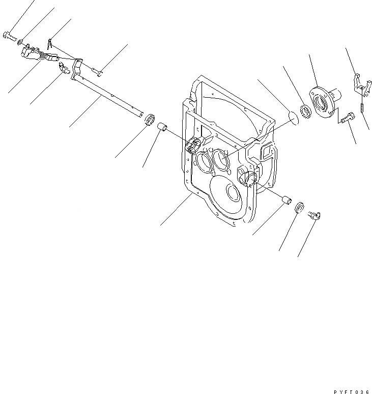 Схема запчастей Komatsu FD20H - СУХ. МУФТА(№7-) СИЛОВАЯ ПЕРЕДАЧА И ПЕРЕДНИЙ МОСТ