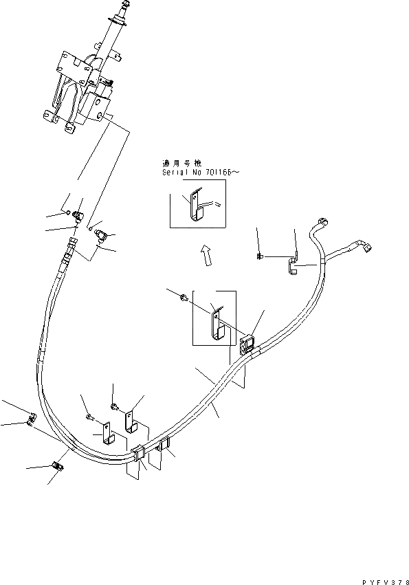 Схема запчастей Komatsu FD20H - ГИДРОЛИНИЯ (POWER РУЛЕВ. УПРАВЛЕНИЕ ЛИНИЯ) ГИДРАВЛИКА