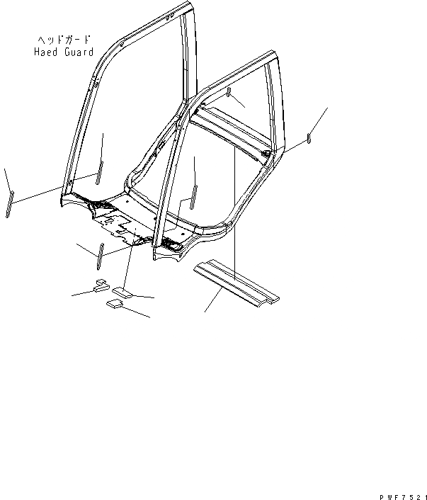 Схема запчастей Komatsu FD20H - INSULATOR (ПОЛ И SUB КРЫШКА) (ДЛЯ ПРЕФИЛЬТР И RAIN КРЫШКА¤НАРУЖН. ФИТТИНГ ТИП) ЧАСТИ КОРПУСА И КАБИНА ОПЕРАТОРА