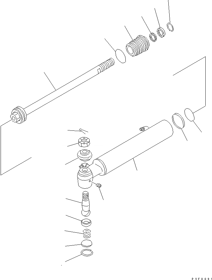 Схема запчастей Komatsu FD20H - POWER ЦИЛИНДР РУЛЕВ. УПР-Я ГИДРАВЛИКА