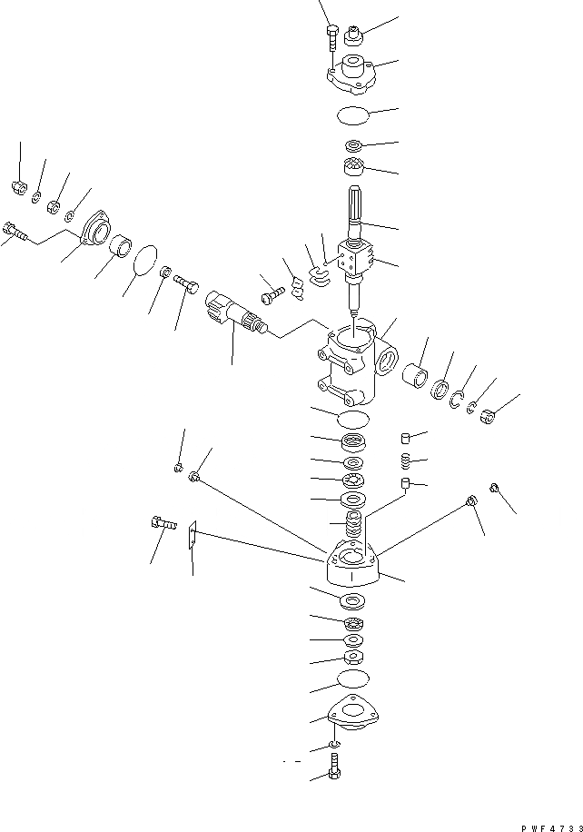 Схема запчастей Komatsu FD20J - РУЛЕВ. УПРАВЛЕНИЕ ПРИВОД КОРПУС КОНТРОЛЬ ХОДА