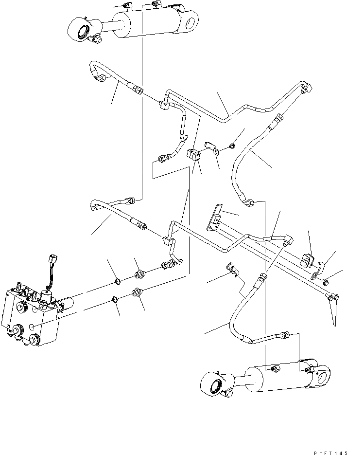 Схема запчастей Komatsu FD20N - ГИДРОЛИНИЯ (ЦИЛИНДР ПЕРЕКОСА ЛИНИЯ) ГИДРАВЛИКА