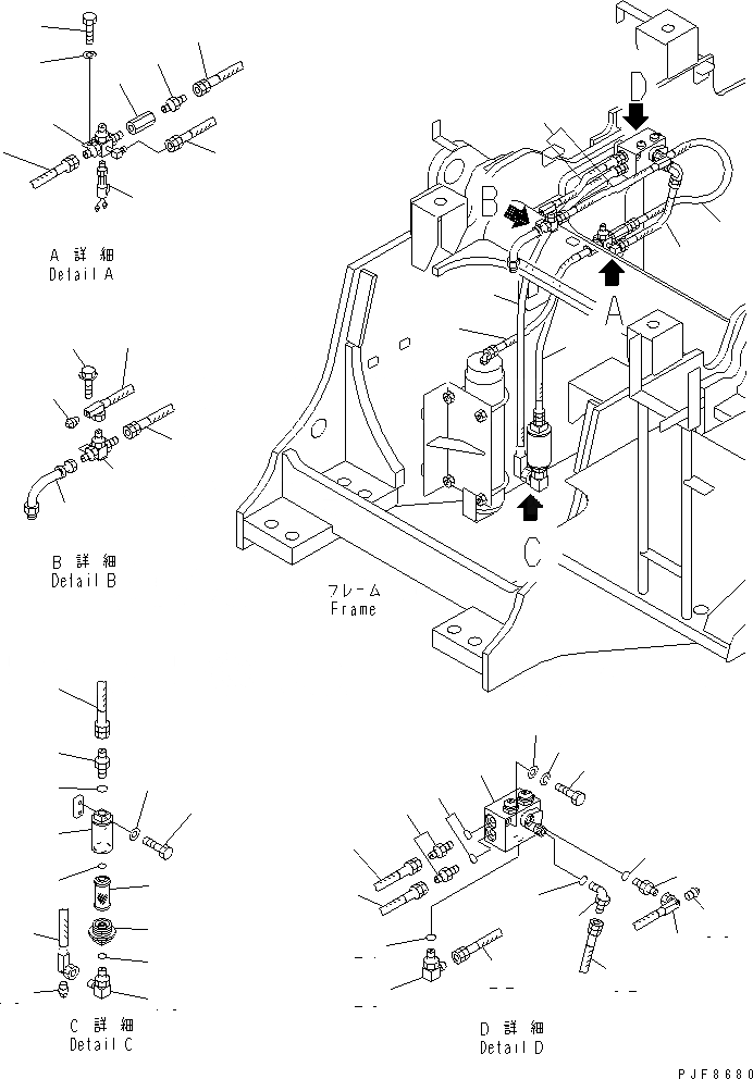Схема запчастей Komatsu FD250Z-6 - ТОРМОЗНАЯ ГИДРОЛИНИЯ (/)(№-) ТОРМОЗ. СИСТЕМА