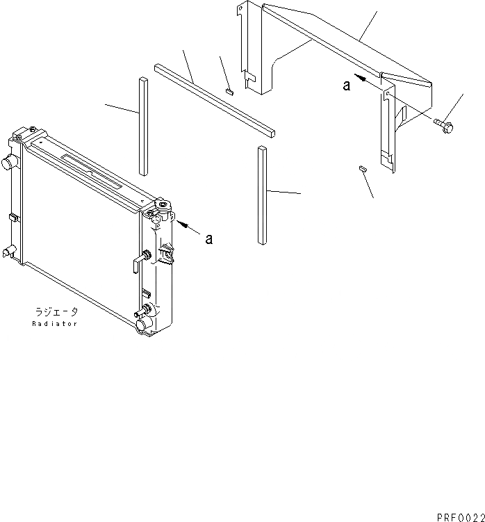 Схема запчастей Komatsu FD28 - РАДИАТОР COVER СИСТЕМА ОХЛАЖДЕНИЯ