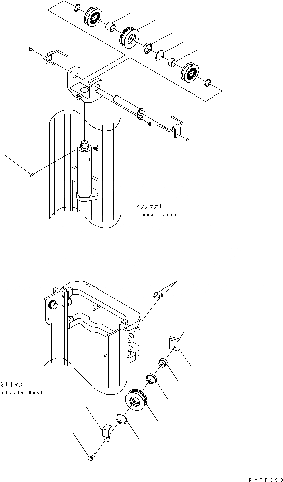 Схема запчастей Komatsu FD30-16 - СЕКЦ. УПРАВЛЯЮЩ. КЛАПАН TFV МАЧТА ТРУБЫ (.7-.M) (/) РАБОЧЕЕ ОБОРУДОВАНИЕ