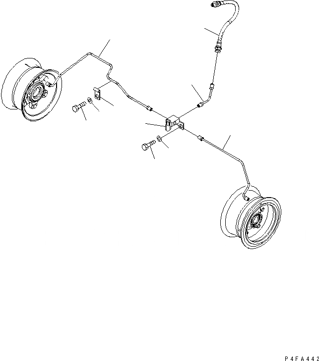 Схема запчастей Komatsu FD30-17 - ТОРМОЗНАЯ ГИДРОЛИНИЯ ТОРМОЗ. СИСТЕМА