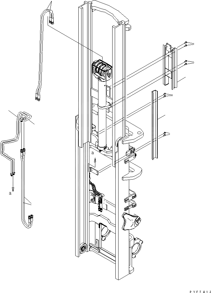 Схема запчастей Komatsu FD30-17 - СЕКЦ. УПРАВЛЯЮЩ. КЛАПАН FFV МАЧТА ТРУБЫ (.-.M) (/) РАБОЧЕЕ ОБОРУДОВАНИЕ