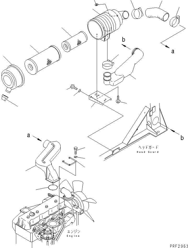 Схема запчастей Komatsu FD30H-12 - ВПУСК ВОЗДУХА СОЕДИН-Е(№8-) КОМПОНЕНТЫ ДВИГАТЕЛЯ