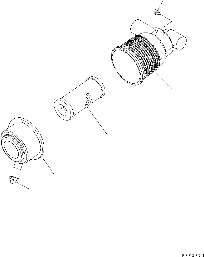 Схема запчастей Komatsu FD30H-16 - ВОЗДУХООЧИСТИТЕЛЬ ВНУТР. ЧАСТИ (ДЛЯ DELUXE БЕЗОПАСН. КОНТРОЛЬER ПАНЕЛЬ) КОМПОНЕНТЫ ДВИГАТЕЛЯ