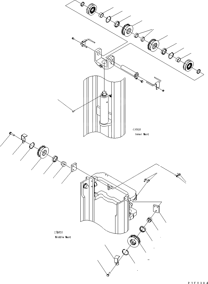 Схема запчастей Komatsu FD30H-16 - СЕКЦ. УПРАВЛЯЮЩ. КЛАПАН TFV МАЧТА ТРУБЫ (.7-.M) (/) РАБОЧЕЕ ОБОРУДОВАНИЕ