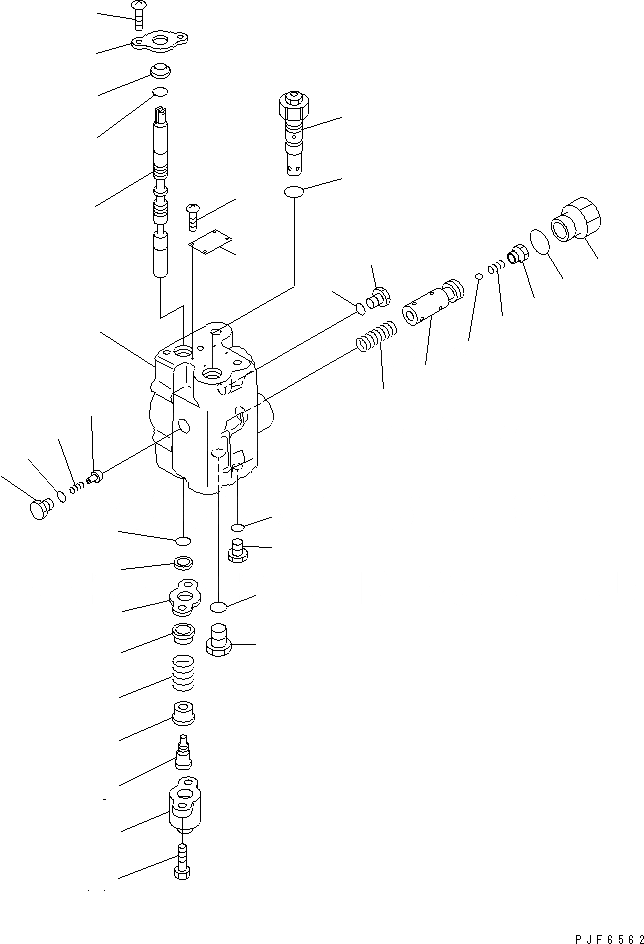 Схема запчастей Komatsu FD30H-15 - УПРАВЛЯЮЩ. КЛАПАН (ВНУТР. ЧАСТИ) (/) (LIFT СЕКЦ. БЛОК) ГИДРАВЛИКА