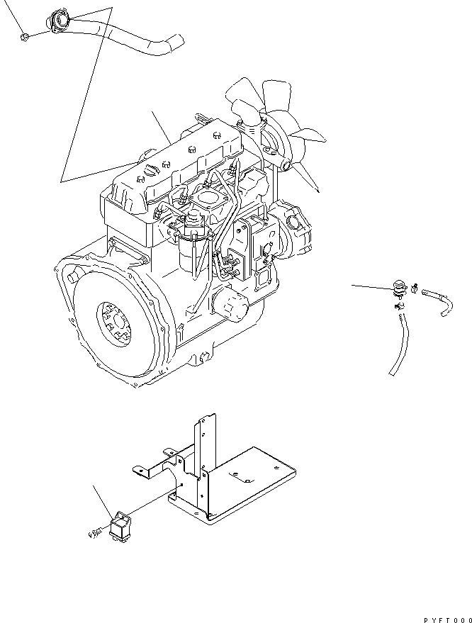 Схема запчастей Komatsu FD30N-16 - ДВИГАТЕЛЬ БЛОК (ГИДРОТРАНСФОРМАТОР СПЕЦ-Я.) (ДЛЯ EC СПЕЦ-Я. И ISRAEL)(№7-) КОМПОНЕНТЫ ДВИГАТЕЛЯ