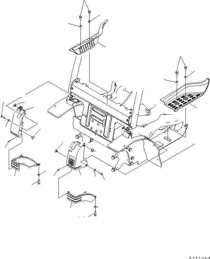 Схема запчастей Komatsu FD30N-16 - СТУПЕНИ И ЦИЛИНДР ПЕРЕКОСА КРЫШКА(ДЛЯ НАКЛОН. ИНДИКАТОР) ЧАСТИ КОРПУСА И КАБИНА ОПЕРАТОРА