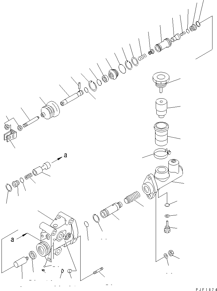 Схема запчастей Komatsu FD35 - ТОРМОЗ. И МУФТА УСИЛИТЕЛЬ (/) КОНТРОЛЬ ХОДА