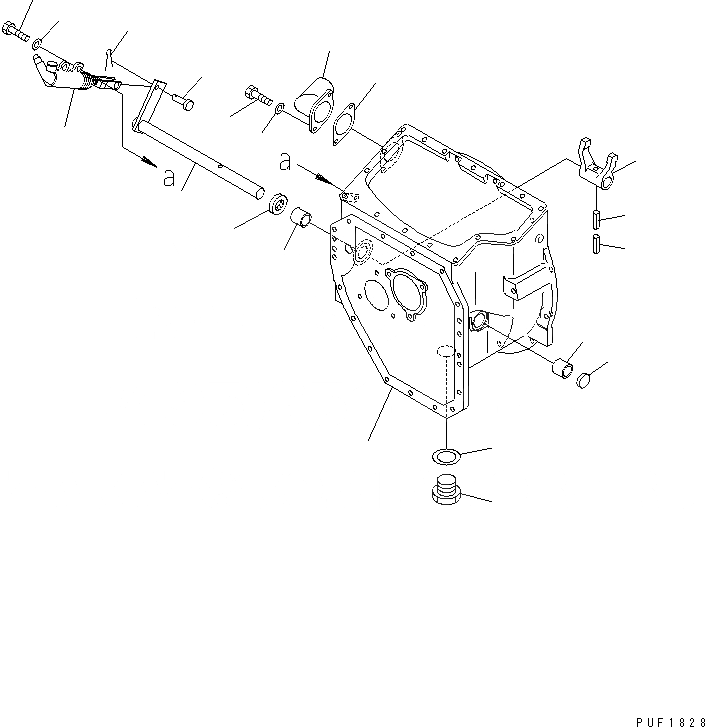 Схема запчастей Komatsu FD35 - ПРЯМОЙ ПРИВОД ТРАНСМИССИЯ (/) СИЛОВАЯ ПЕРЕДАЧА И ПЕРЕДНИЙ МОСТ