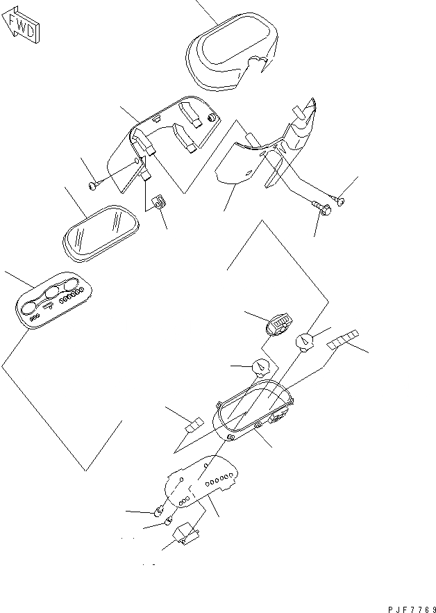 Схема запчастей Komatsu FD35 - ПАНЕЛЬ МОНИТОРА (МУФТА СПЕЦ-Я.) ЧАСТИ КОРПУСА И КАБИНА ОПЕРАТОРА