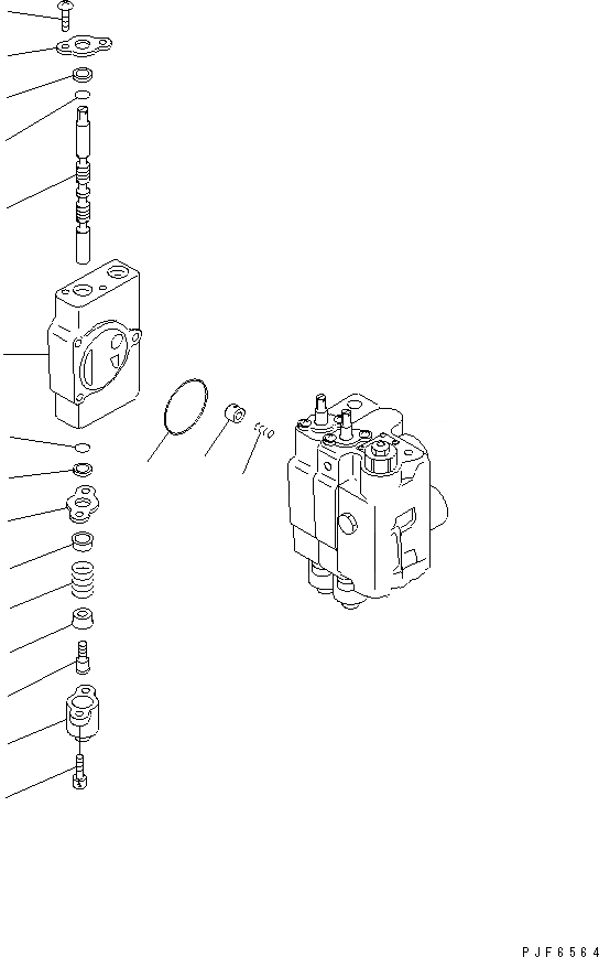 Схема запчастей Komatsu FD35A-16 - УПРАВЛЯЮЩ. КЛАПАН (ВНУТР. ЧАСТИ) (/) (ДЛЯ 3-Х СЕКЦИОНН. КОНТРОЛЬН. КЛАПАН) ГИДРАВЛИКА