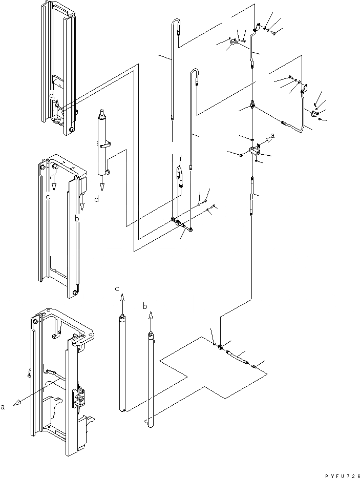 Схема запчастей Komatsu FD35Y - TFV МАЧТА (/) (LIFT ТРУБЫ) МАЧТА КОМПОНЕНТЫ