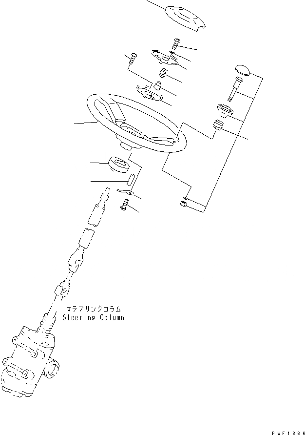 Схема запчастей Komatsu FD35Z - РУЛЕВОЕ КОЛЕСО КОНТРОЛЬ ХОДА