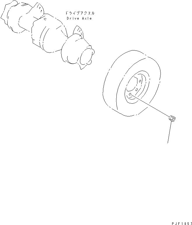 Схема запчастей Komatsu FD35Z - ПЕРЕДН. КОЛЕСА ВТУЛКА ГАЙКА (ДЛЯ ОДИНОЧН. ШИНЫ) ПЕРЕДН. И ЗАДН. КОЛЕСА