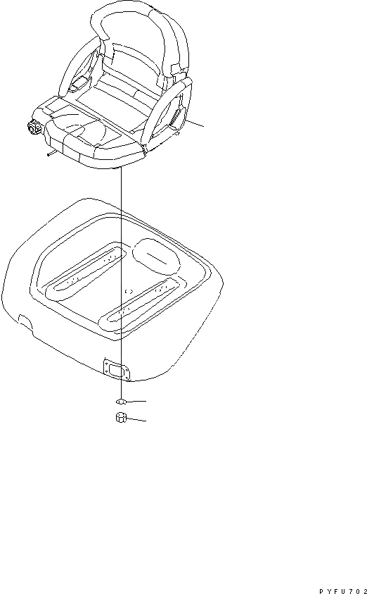 Схема запчастей Komatsu FD40-10-US - СИДЕНЬЕ ОПЕРАТОРА (ДЛЯ OPERATOR PRESENCE СЕНСОР. СИСТЕМА) ЧАСТИ КОРПУСА И КАБИНА ОПЕРАТОРА