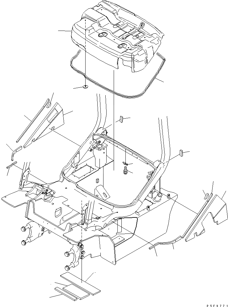 Схема запчастей Komatsu FD40-10-US - INSULATOR (UL СПЕЦ-Я.) ЧАСТИ КОРПУСА И КАБИНА ОПЕРАТОРА