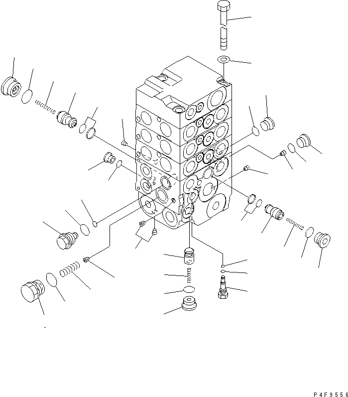 Схема запчастей Komatsu FD40Z-10 - УПРАВЛЯЮЩ. КЛАПАН (5-СЕКЦИОНН.) (/) (ВНУТР. ЧАСТИ) ГИДРАВЛИКА