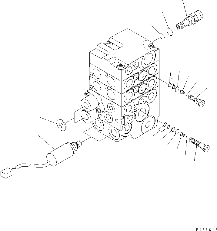 Схема запчастей Komatsu FD40Z-10-US - УПРАВЛЯЮЩ. КЛАПАН (4-Х СЕКЦИОНН.) (/) (ВНУТР. ЧАСТИ) ГИДРАВЛИКА
