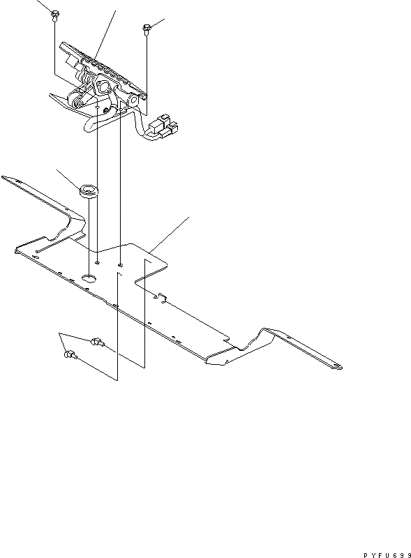 Схема запчастей Komatsu FD45-10 - АКСЕЛЕРАТОР ПЕДАЛЬ КОНТРОЛЬ ХОДА