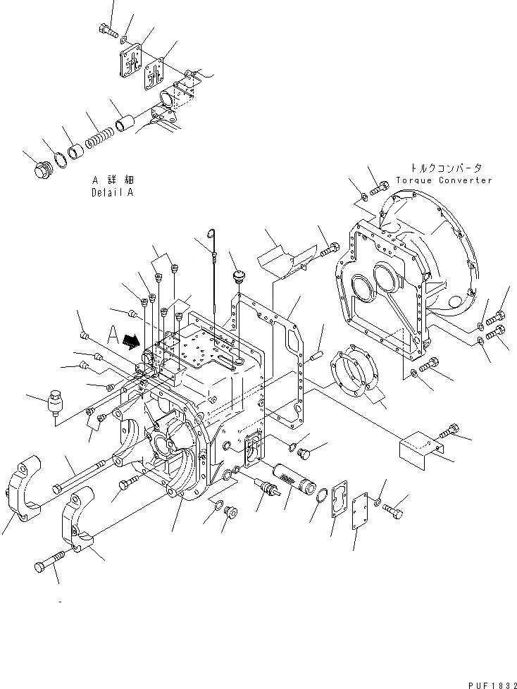 Схема запчастей Komatsu FD45-7 - ГТР ПОТОК ПРИВОД ТРАНСМИССИЯ (КОРПУС) СИЛОВАЯ ПЕРЕДАЧА И ПЕРЕДНИЙ МОСТ