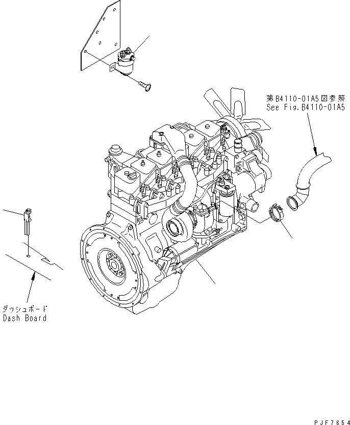 Схема запчастей Komatsu FD50 - ДВИГАТЕЛЬ БЛОК КОМПОНЕНТЫ ДВИГАТЕЛЯ
