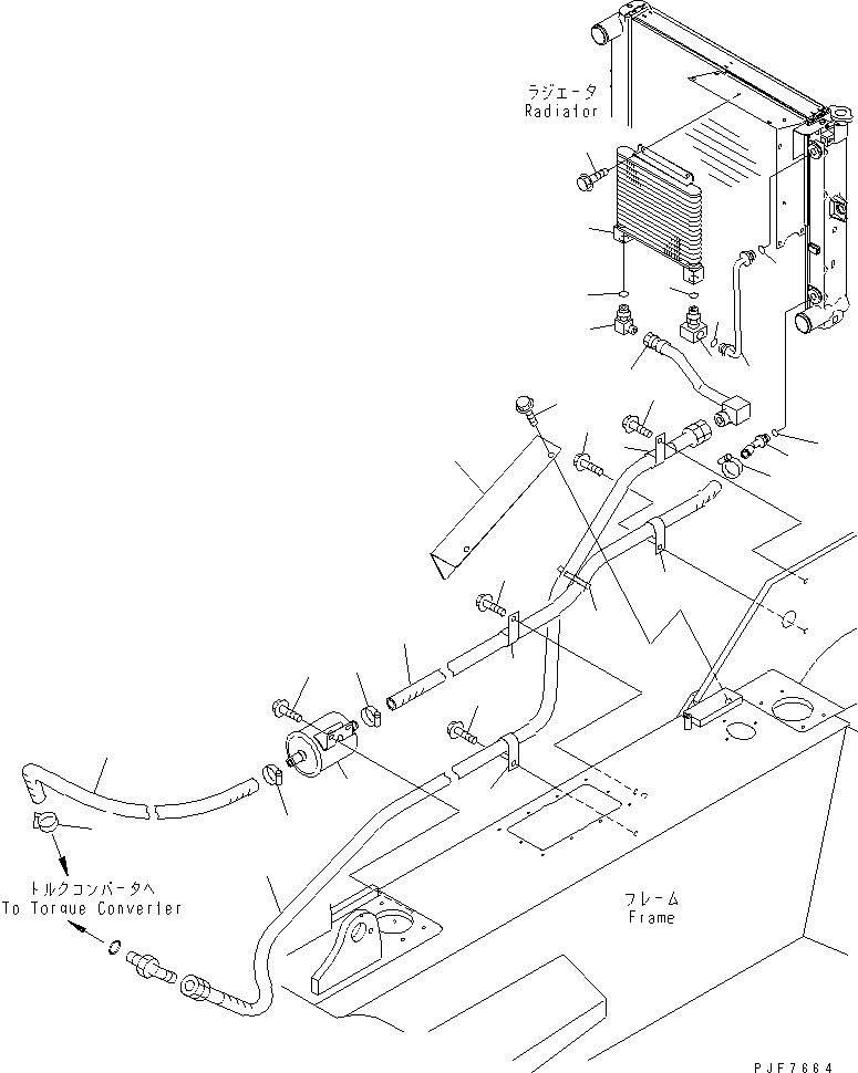 Схема запчастей Komatsu FD50 - ГИДРОТРАНСФОРМАТОР ЛИНИЯ ОХЛАЖДЕНИЯ СИСТЕМА ОХЛАЖДЕНИЯ