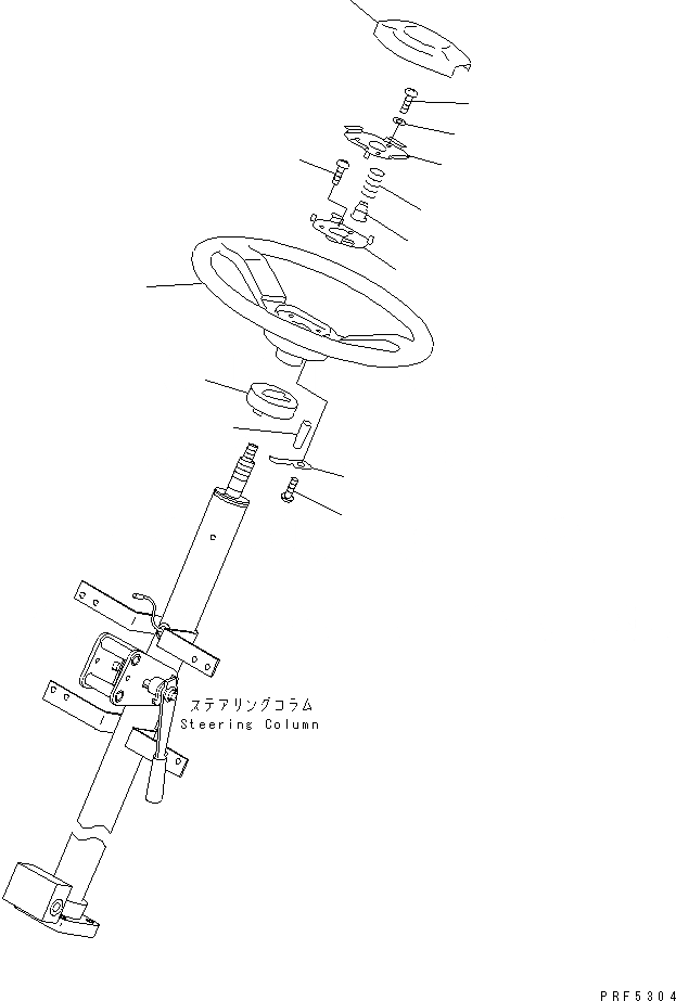 Схема запчастей Komatsu FD50 - РУЛЕВОЕ КОЛЕСО КОНТРОЛЬ ХОДА