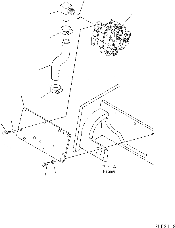 Схема запчастей Komatsu FD50 - 2-Х СЕКЦИОНН. УПРАВЛЯЮЩ. КЛАПАН И ЭЛЕМЕНТЫ КРЕПЛЕНИЯ ГИДРАВЛИКА