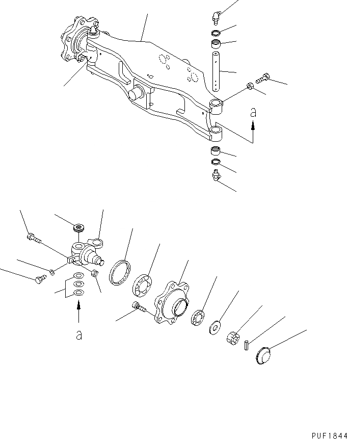 Схема запчастей Komatsu FD50A-7 - РУЛЕВ. УПРАВЛЕНИЕ МОСТ (/)(№-97) СИСТЕМАУПРАВЛЕНИЯ ПОВОРОТОМ И ЗАДН. МОСТ